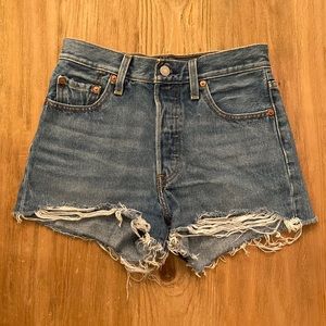 Levi’s high wasted jean shorts
